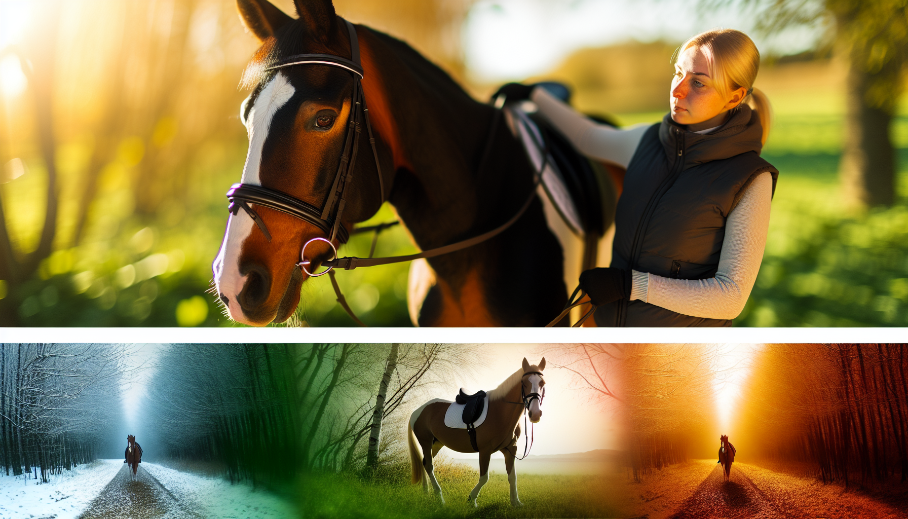 Un cheval avec sa couverture pour avoir chaud pendant la saison froide